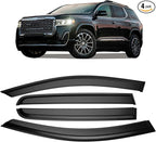 Tape-on Sun/Rain Guard Side Window Visor Deflectors Rain Guards for GMC Acadia 2017 2018 2019 2020 2021 2022 2023，Window deflectors