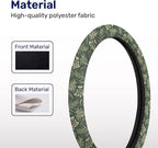Dark Cottagecore Botanical Steering Wheel Cover, Non-Slip Polyester Wheel Grip, Universal 15 Inch Car Accessory