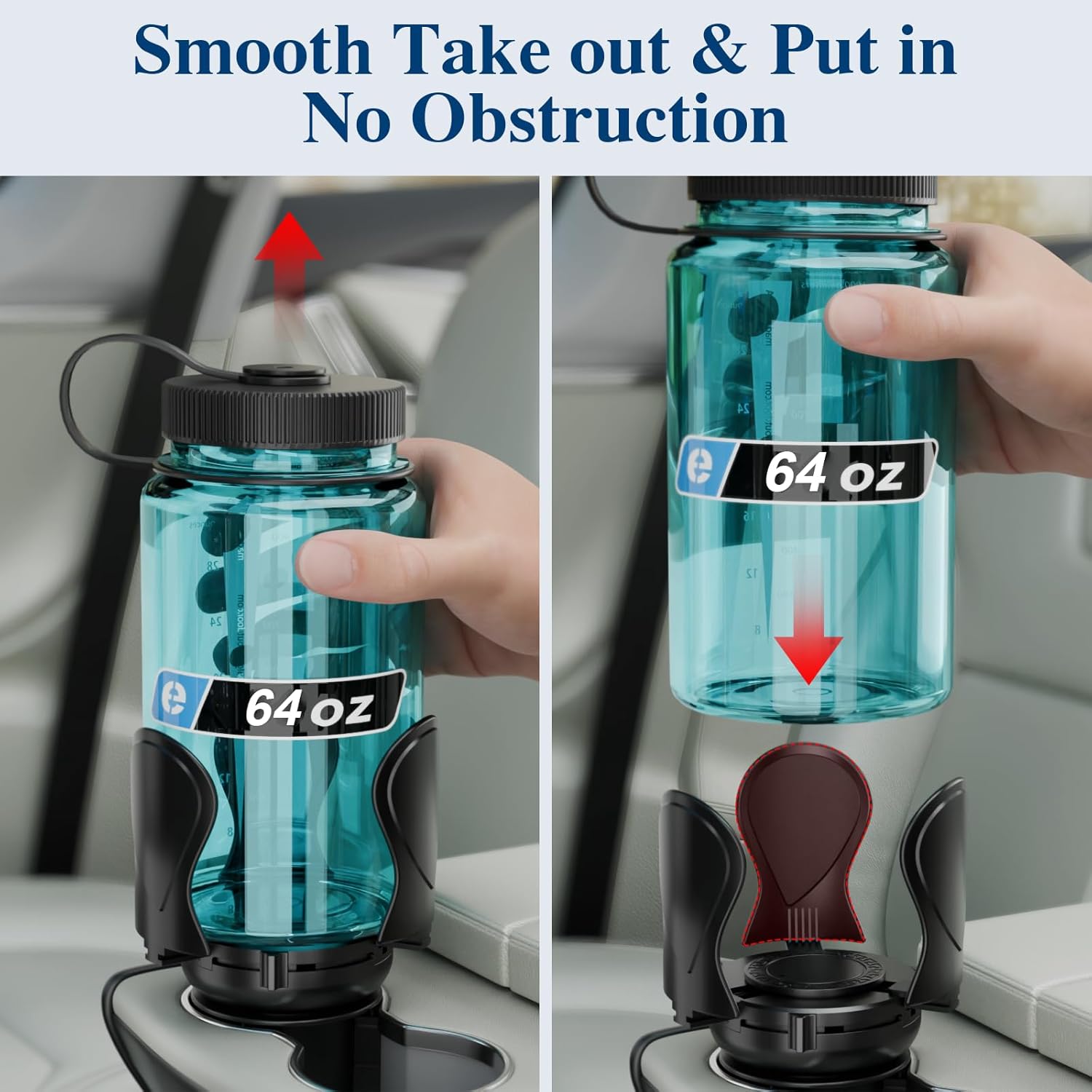 Adjustable Car Cup Holder Expander for Large Bottles