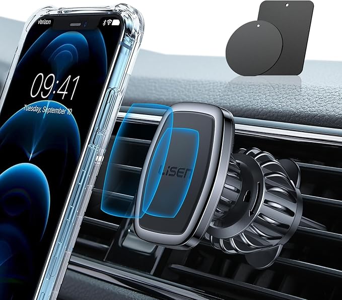 Magnetic Phone Holder for Car, Car Phone Holder Magnetic with Upgraded Clip & Ultra 6 Strong Magnets, Magnetic Car Phone Mount Magnet for Car Automobile Cradles, Soporte de Telefono para carro