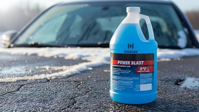 (6 Gallons) - Power Blast Windshield Washer Fluid, 0°F Protection, Blue, 1 Gallon Jug, Ready to Use (6 GALLONS, Blue Power Blast 0°F)