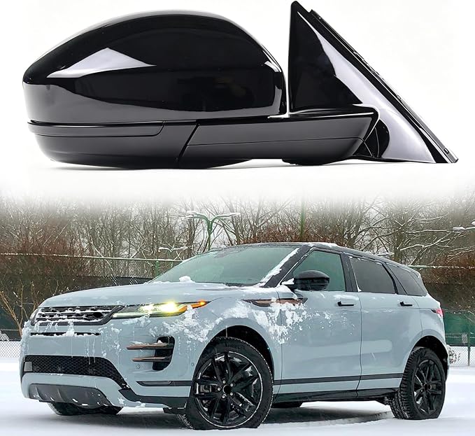 Passenger Side Mirror Compatible with 2019-2025 Land Rover Range Rover Evoque L551 Rear View Mirror Side Door Mirrors Rearview Mirrors Power Folding, Heated Glass, Turn Light, Puddle Light, Blind Spot