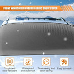Car Windshield Ice and Snow Cover, 71" × 44.5" Waterproof Heavy Duty Oxford Fabric Auto Window Sunshade Cover, Universal Vehicle Exterior Protective Accessories for Sedan, SUV, Truck (Black)