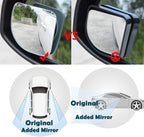 Blind Spot Mirror Fan Shaped, HD Glass Frameless Stick on Adjustabe Few Convex Wide Angle Rear View Blind Spot Car Mirror for Car Blind Spot, Pack of 4