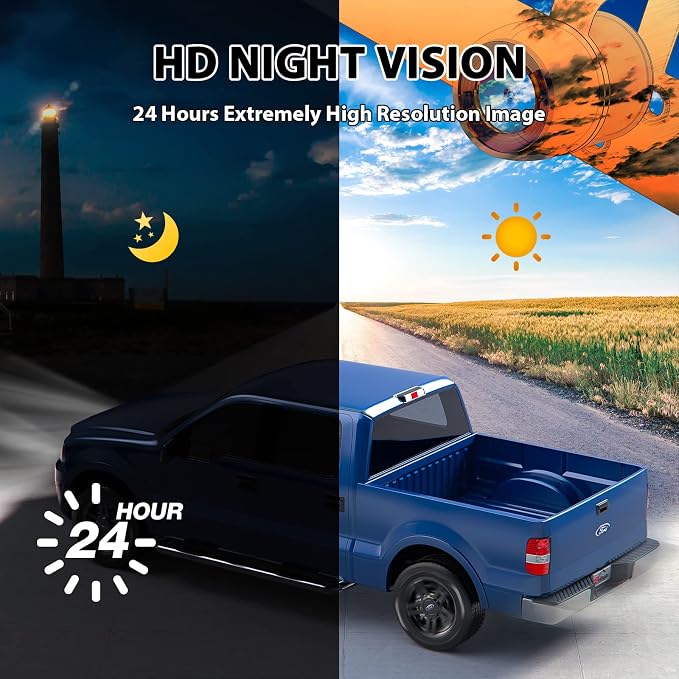 HD Backup Camera Rear View License Plate Reverse Camera Universal for Pickup Truck Car SUV 149° Perfect Angle Night Vision IP69K Level Waterproof A1XT02