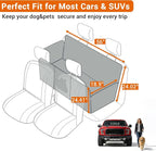 Dog Car Seat Cover for Back Seat, 56" Waterproof Dog Car Hammock with Mesh Window and Side Flaps, 600D Oxford Fabric Pet Seat Protector for Cars, SUVs & Mid-Size Trucks, Black