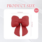 Cute Bow Car Headrest Pillow,Comfortable & Breathable Car Neck Pillows for Relief Neck Fatigue,Universal Head Rest Pillow for Cars Decoration as Birthday Gifts for Women,Girl (Red/2PCS)
