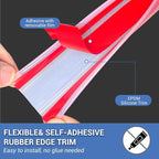 Clear Rubber Edge Trim, Self-Adhesive Cabinet Door Edge Guard, Size 3/4"(19mm), Fit 18-20mm, Flexible U Shaped Edge Banding, Peel and Stick U Shaped Baby Proof Protector for Plywood, Furniture, 20Ft