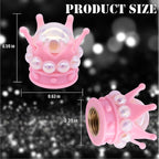 4PCS Crown Bling Tire Stem Valve Caps, Crystal Diamond Tire Air Cap Set Universal Copper Core Stem Covers for Cars, SUV, Trucks, Bikes, Motorcycles, Bicycles (Pink & White)