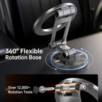 Fits MagSafe Car Mount, [All-Metal] Magnetic Phone Holder for Car, [Flexible Three-axis] 360° Rotation Magnetic Car Mount Strong Magnets Car Phone Holder for iPhone 17 16 15 14 Pro Max