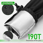 2Pcs Windshield Wiper Blade Covers - 26.3x3.7in Waterproof Polyester Protectors for RV - Car SUV and Truck Gray Wiper Blade Covers for Rain Snow and Bird Droppings