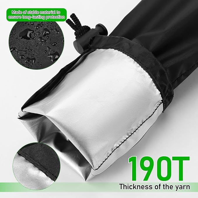 2Pcs Windshield Wiper Blade Covers - 26.3x3.7in Waterproof Polyester Protectors for RV - Car SUV and Truck Gray Wiper Blade Covers for Rain Snow and Bird Droppings