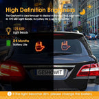Car Accessories for Men, Car Finger Light with Remote - Give The Bird & Wave & Love to Drivers - Truck Accessories, Finger Flicker LED Hand Gesture Signs, Ideal Gift for Men and Women