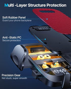 HTU Car Phone Holder【2026 Upgraded 100+LBS Suction & Safety Cert】 Cell Phone Car Mount for Truck Heavy Duty Phone Holder for Dashboard/Windshield/Vent for iPhone 17 16 Pro Max, Red
