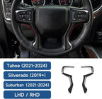 Car ABS Carbon Fiber Trim Sticker Interior Decal for 2019-2025 Chevy Silverado Blazer | for 2021-2024 Tahoe Suburban 1500 2500 3500 HD Accessories