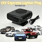 Car Heater, 12V 200W Car Heater Portable（ Plugs into Cigarette Lighter）, Portable Heater for Car, 360° Rotatable Car Defroster Windshield Heater
