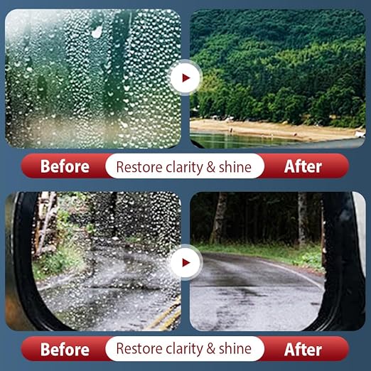 D1 Glass Polishing Liquid, 2025 Upgrade Car Glass Oil Film Remover and Auto Scratch Repair Compound, Car Glasses Polishing Compound, Anti-Fog Hydrophobic Coating Spray with Sponge (1)