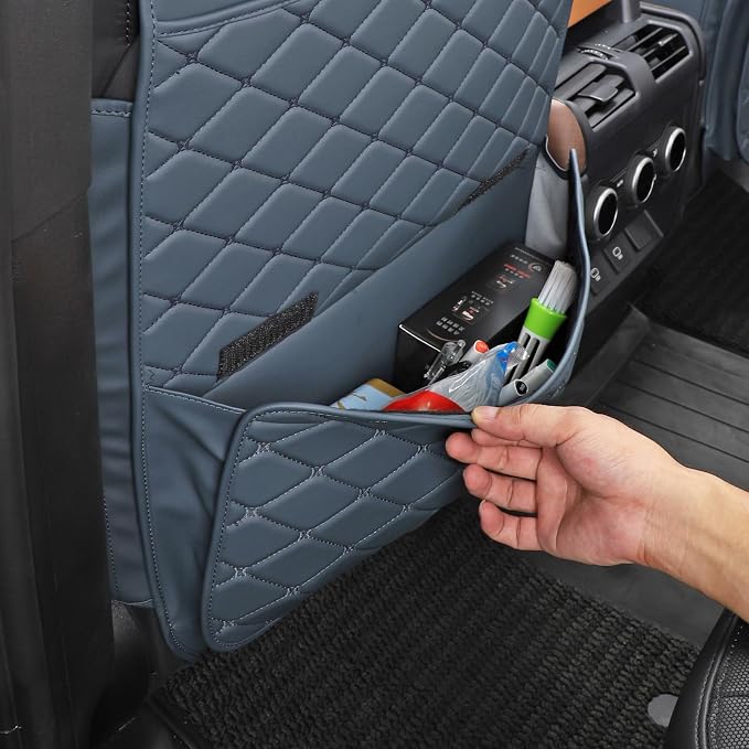 Seat Back Protector,Shields Seat Backs From Kicks and Adds Storage | Keeps seat backs looking new for a long time. Easy to install and clean. 2-piece set