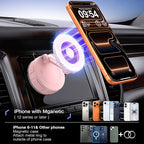 Phone Holders for Your Car for Magsafe Car Mount (130LB Ultra Suction Cup & 360° Adjustable) Vacuum Cell Phone Car Mount, Magnetic Car Phone Holder for Dashboard/Windshield for iPhone & Android