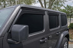 2018-2026 Tape-On Side Window Deflector Visors for Jeep Wrangler JL Unlimited 4 Door & for Jeep Gladiator JT 2020-2026 Smoke Tinted Rain Guards