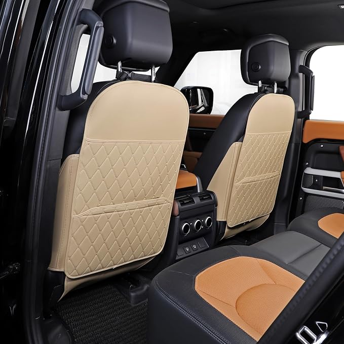 Seat Back Protector,Shields Seat Backs from Kicks and Adds Storage | kick mats back seat protector easy to install and clean, well-crafted, sturdy, durable and stylish.2 Pack