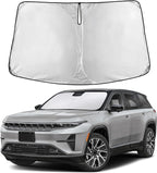Windshield Sunshade Compatible for Jeep Wagoneer 2022-2023 2024 2025, Sun Visor for Front Windshield & Window Sun Shade Cover, UV Heat Blocker & Protector, Car Accessories