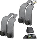 2 Pack Car Seat Back Double Hook, Headrest Hooks for Car, 2026 New Car Seat Back Organizer Storage Hook for Handbag, Purse, Coat Bags, and Accessories