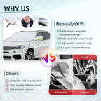 Windshield Snow Cover Compatible with Honda CRV SUV 2024-2017 Custom Fit LX EX EX-L Upgraded Custom Fit Magnetic Windproof Sunshade Cover 4-Layer Protection Ice, UV,Frost Wiper & Mirror Covers