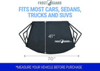 Pro | Premium Winter Windshield Cover for Ice and Snow with Wiper Blade Cover | XL Size Car Windshield Cover, Black | Fits Most Cars, Sedans, Small Trucks and SUVs – 70 x 41 Inches
