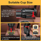 Cup Holder Expander, Automatic Car Cup Holder Expander Holds Large Water Bottles, for Yeti, Stanley, Owala Travel Tumbler & Mugs, Adjustable Arms & Extendable Base Insert Accessories (CH03T, 2PACK)