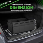 Car Trunk Organizer - Collapsible Car Organizer with Non Slip Bottom & Multiple Pockets for Groceries, Trunk Storage with Base Panel for SUV Sedan Van, 2 Compartments (Black, Medium)