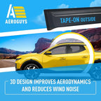 Extra Durable Window Deflectors Tape-On Window Visors Rain Guards Fit for Hyundai Santa Cruz 2022-2026, Sun Visors, Wind Vent for Shades, Exterior Car Accessories - 4pcs. AG0727