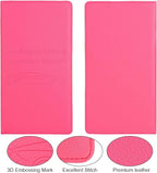 Car Registration and Insurance Holder, Car Accessories Vehicle Glove Box Car Organizer Women Car Accessories with Magnetic Shut for Cards, Essential Document, Driver License, Hot Pink