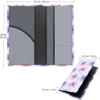 Premium Car Registration & Insurance Card Holder with Magnetic Shut, Vehicle Glove Box Car Organizer - For Documents, Cards, License (Floral B)