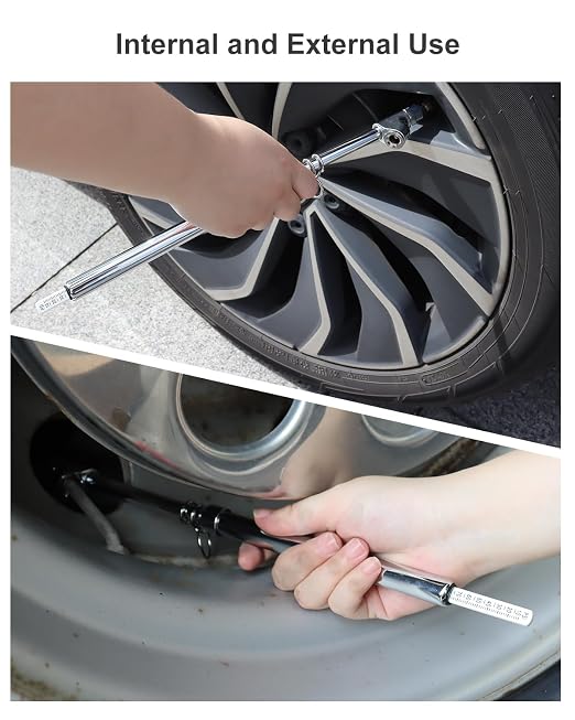 Heavy Duty Tire Pressure Gauge- 10-150PSI, Accurate Truck Air Gauge for Car, Semi, Motorcycle，Portable Tire Pressure Checker with Zinc Alloy Head & Stainless Steel Body Easy to Use(Pack of 2)