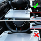 Car Steering Wheel Desk for Laptop,Multipurpose Travel Car Accessories, Car Seat Stand Trays for Eating, Steering Wheel Under Table Console(Gray)