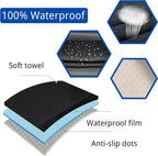 Waterproof Car Seat Cover for Front Seats, Protector for Cars SUVs Trucks, Sweat Towel Seat Covers Bucket for Gym,Workout,Beach,Hiking,Running and Swimming (Black, 2PCS)