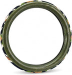 Universal 15inch Ethnic Style Baja Blanket Steering Wheel Cover with Coarse Flax Cloth and Sweat Absorption Anti Slip Car Wrap (Boho Green Leather 2)