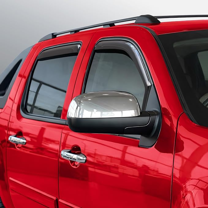 Voron Glass in-Channel Extra Durable Rain Guards for Chevrolet (Chevy) Avalanche 2007-2013, Window Deflectors, Vent Window Visors, 4 Pieces - 200266