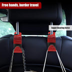 2PCS Car Seat Hooks, Bling Rhinestone Headrest Hooks, Universal Bling Car Interior Accessories, for Handbag, Clothes, Purse, Water Bottle (Red)