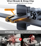 2026 Upgrade Phone Holders for Your Car with Double Lock Vent Clip Cell Phone Car Mount Universal Car Phone Holder, 360° Rotation Easy Clamp Car Mount for iPhone 17 Pro Max 16 15 14 13 12