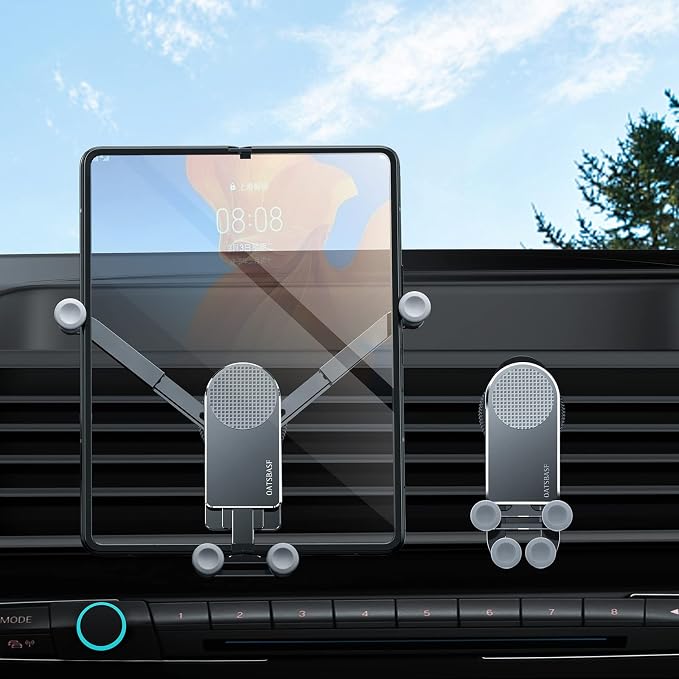 Z Fold 5 Car Mount, [Without CASE] Aluminum Universal Vent Z Fold 6 Acessories for Galaxy Z Fold 7 6 5 4 3 2 S25 Ultra Pixel 9 Pro Fold iPhone 16 15