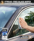 Car Wipes Interior Cleaning Kit -3-in-1 Car Cleaning Wipes Car Interior Wipes | Interior Car Wipes, Car Cleaning Kit Interior & Exterior - Protectant, Glass and Cleaning All Surfaces (90 Wipes)