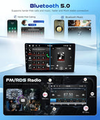 8 Core 6G+128G Android 15 Car Stereo Radio for Ford Escape Kuga Mazda Tribute 2007-2012 Wireless Carplay/Android Auto 9'' HD IPS Sereen with 5.0 Bluetooth WiFi GPS SWC FM/RDS Radio Backup Camera