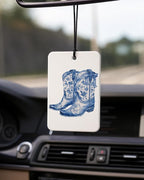 Blue Western Coastal Car Air Freshener 4 Pcs Coconut Scented, Preppy Cowgirl Bikini Bow Car Accessories Mirror Decor for Women, Girly Beachy Hanging Air Freshener for Cars Closet Drawer Books