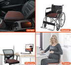 Car Seat Cushion, Comfort Memory Foam Car Cushions for Driving - Sciatica & Lower Back Pain Relief, Driver Seat Pillow for Auto, Office Chair, Wheelchair - Brown