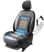 2026 3 in 1 Massage Cushion with Winter and Summer, Cooling Seat Covers, Chair Massager for Full Body 12V 3 in 1 Car Seat Covers (Warm&Cool,Massage-3)