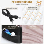 Dog Car Seats for Small Medium Dogs Under 35lbs, Dog Booster Seat with Detachable Washable Cover and Cushion, Memory Foam Pet Car Seat with Safety Belt and Storage Pockets (BP)