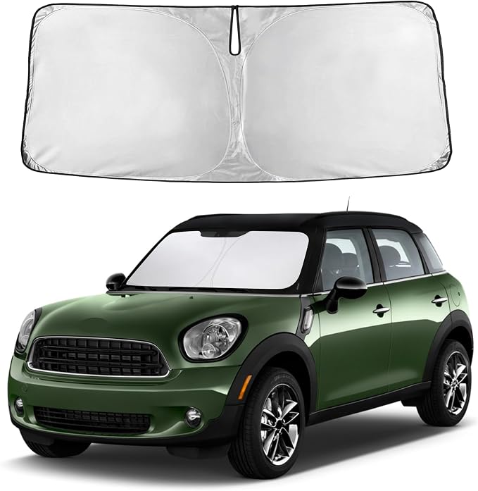 Windshield Sunshade Compatible for Mini Countryman Cooper 2011-2014 2015 2016, Sun Visor for Front Windshield & Window Sun Shade Cover, UV Heat Blocker & Protector, Car Accessories