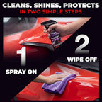 Fortify Quick Coat - 16oz Ceramic Waterless Detailer Spray | 3-in-1 Wash, Wax & Nano-Ceramic Coating | Mirror Shine, Zero Streaks, No Dust Residue | 6-12 Month Protection | Made in USA